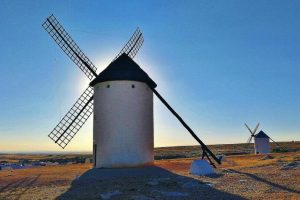 Molinos de viento en Campo de Criptana en Castilla-La Mancha