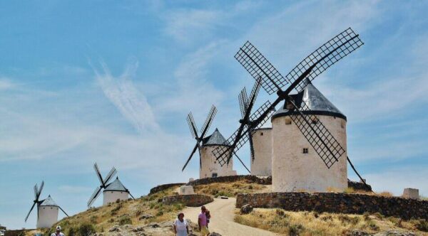 Molinos de viento en Consuegra en Castilla-La Mancha