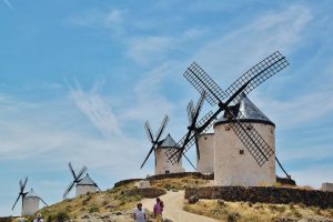 Molinos de viento en Consuegra en Castilla-La Mancha