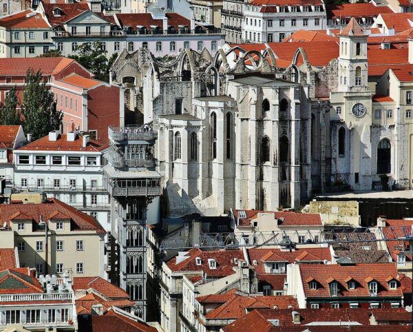 Vistas panorámicas de Lisboa desde el Castillo de San Jorge