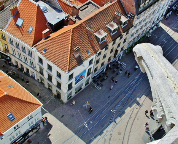 Vistas panorámicas de Gante desde la torre Campanario Municipal