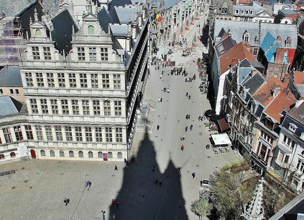 Vistas panorámicas de Gante desde la torre Campanario Municipal