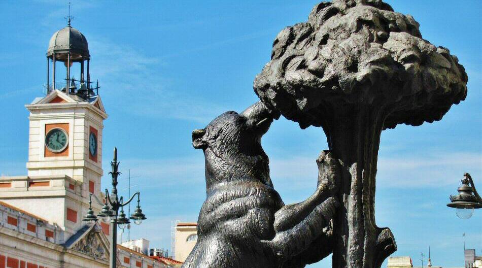 Oso y Madroño en la Puerta del Sol en Madrid
