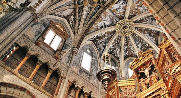 Decoración del techo de la catedral de Tarazona en la provincia de Zaragoza