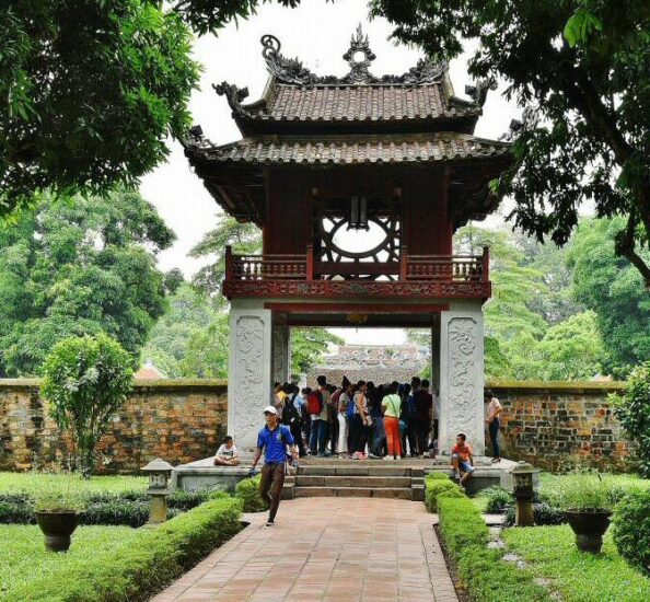 Templo de la Literatura en Hanoi en Vietnam
