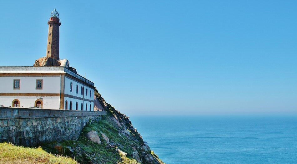 Faro de Cabo Vilán en la Costa da Morte en Galicia