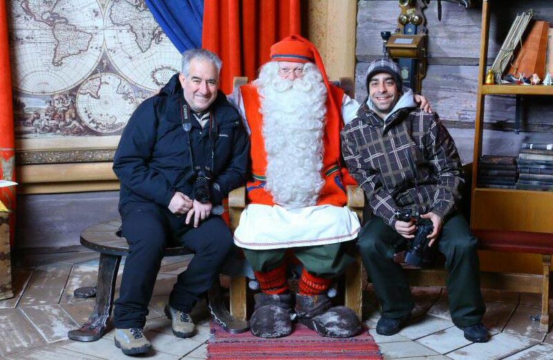 Con Santa Claus en Santa Claus Village en Rovaniemi