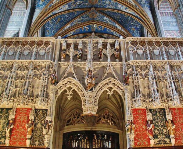 Coro de la catedral de Albi al sur de Francia