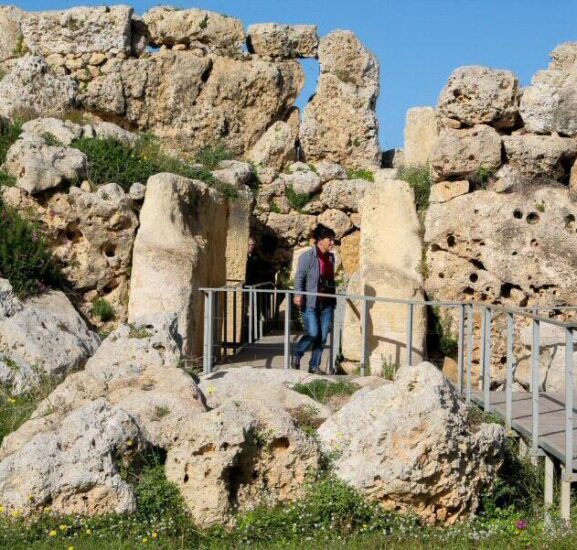 Templos megalíticos de Cgantija en Gozo en Malta