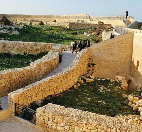 Ciudadela de Vitoria en la isla de Gozo en Malta