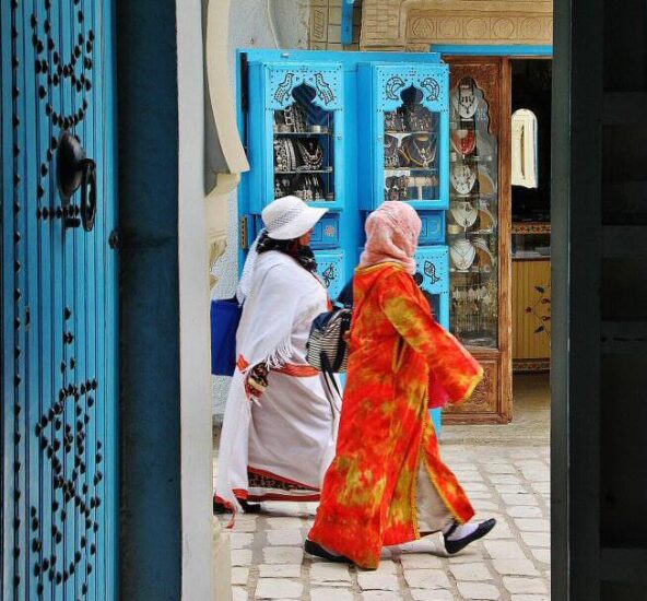 Rincón de la medina de la isla de Djerba en Túnez
