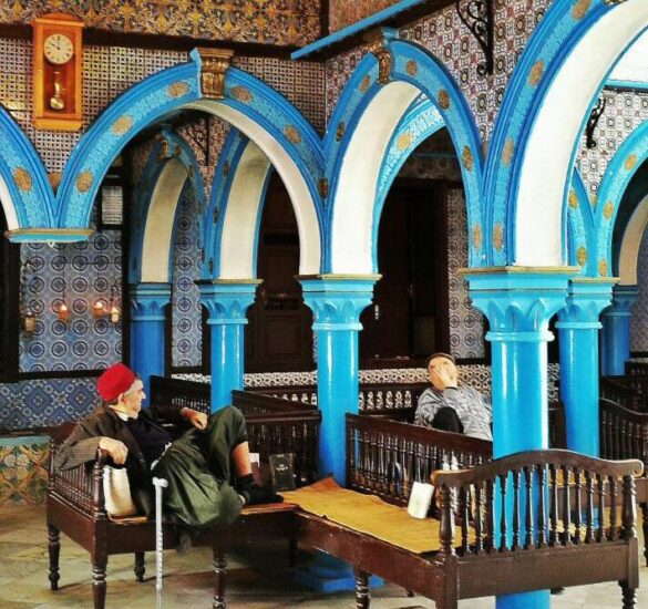 Rincón de la sinagoga judía de la isla de Djerba en Túnez