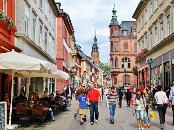 Calle Haupstrasse de Heidelberg en Alemania