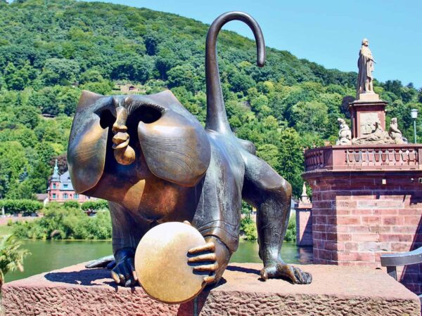Escultura del mono en la Puente de Carlos Teodoro de Heidelberg