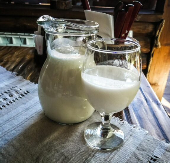Típico yogur líquido en Bulgaria