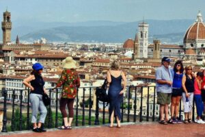 Vistas panorámicas de Florencia desde la plaza Mighelangelo