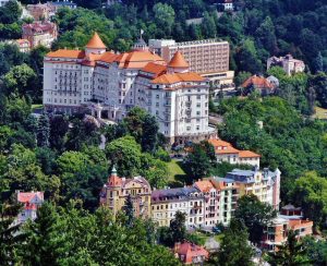 Vistas de Karlovy Vary desde el mirador Diana