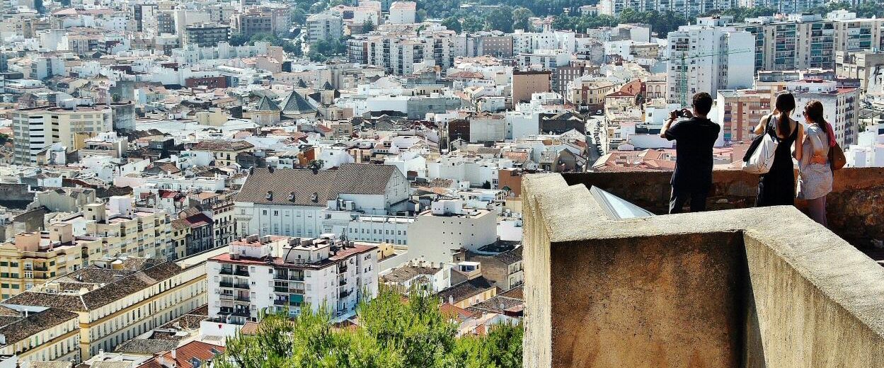 Vistas panorámicas de Málaga desde el Castillo de Gibralfaro