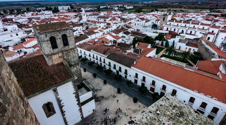 Olivenza desde la Torre del Homenaje en la provincia de Badajoz
