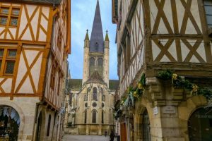 Rincón del centro histórico de Dijon en Francia