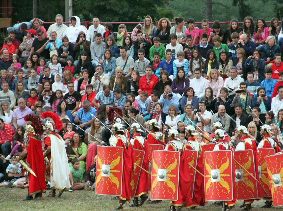 Desfile de legiones romanas en las Guerras Cántabras en Los Corrales de Buelna