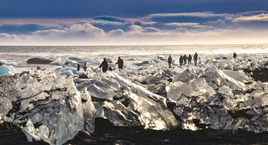 Playa de los Diamantes en Islandia