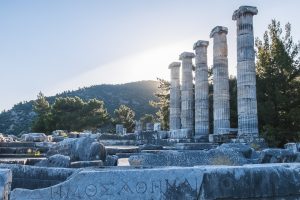 Templo de Atenea Polias en Priene en Turquía