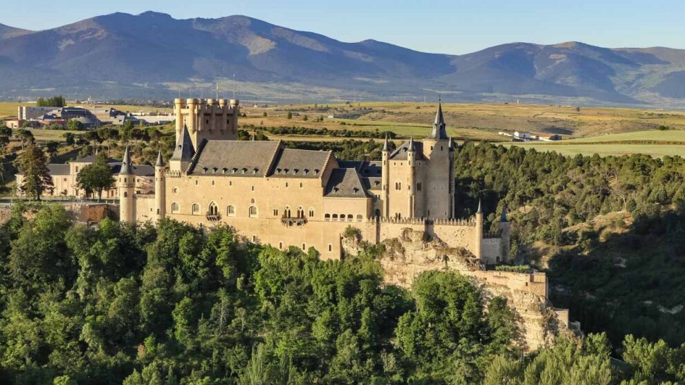 Alcázar de Segovia desde un globo