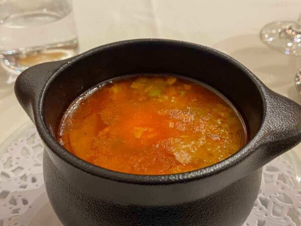 Sopa de Ajo en restaurante Los Caballeros en Santo Domingo de la Calzada