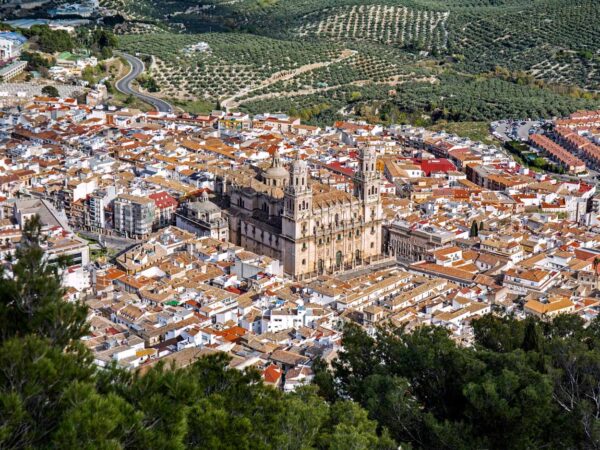 Vistas aéreas de Jaén en Andalucía