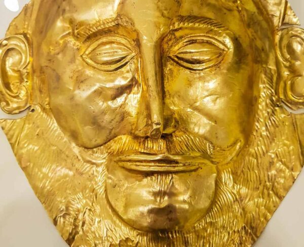 Copia de Máscara de Agamenón en Micenas en Grecia