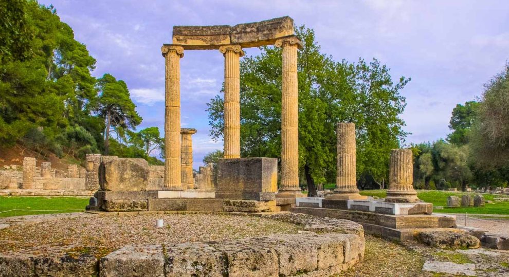 Recinto arqueológico de Olimpia en Grecia