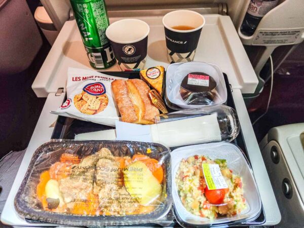 Comida en vuelo a Japón con Air France Premium Economy