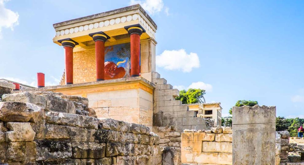 Palacio de Knossos en Creta en Grecia
