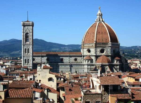 Vistas de la catedral Duomo de Florencia desde el Palazzo Vecchio