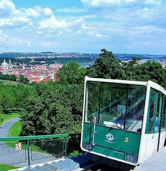 Funicular de la Colina Petrin en Praga