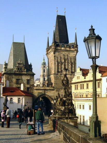 Torres de Mala Strana en el Puente de Carlos de Praga
