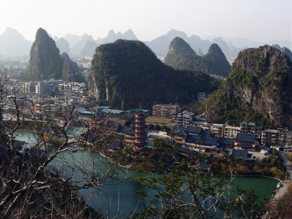 Vista panorámica de la ciudad de Guilin