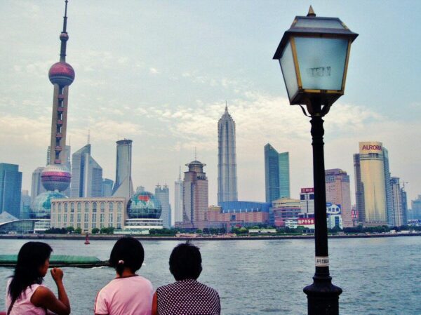 Barrio financiero Pudong en Shanghai