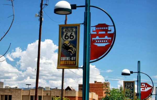 Histórica Ruta 66 por Alburquerque en Nuevo Mexico