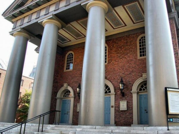 Memorial Church en la Universidad de Harvard cerca de Boston