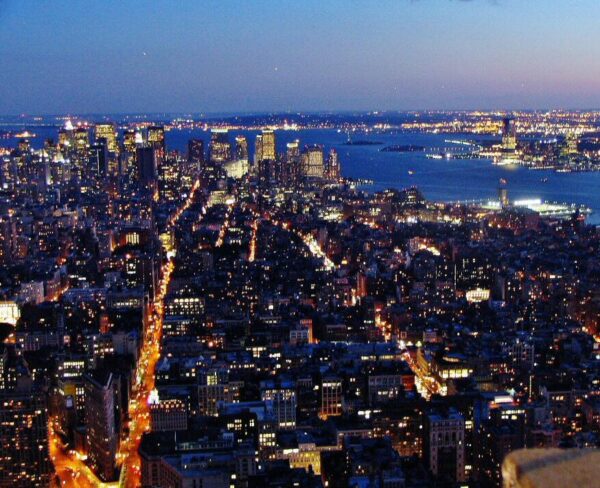 Vistas panorámicas desde la terraza del Empire State en Nueva York