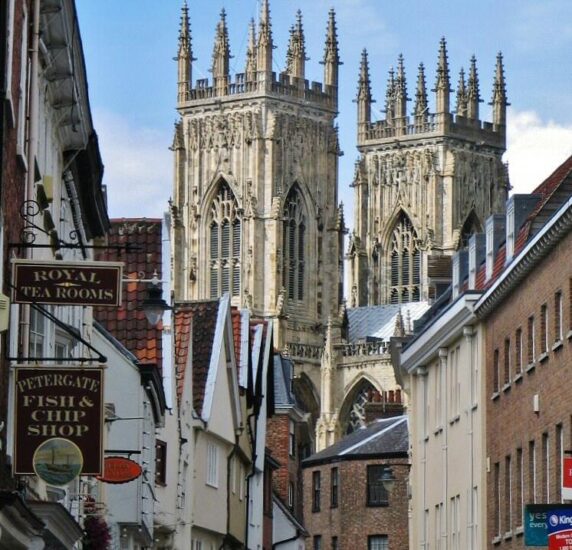 Centro histórico de la ciudad medieval de York en Inglaterra