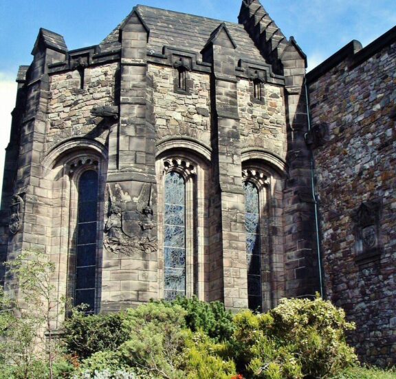 Capilla de Santa Margarita en castillo de Edimburgo en Escocia