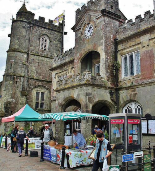 Antiguo mercado medieval en en Shaftesbury al sur de Inglaterra