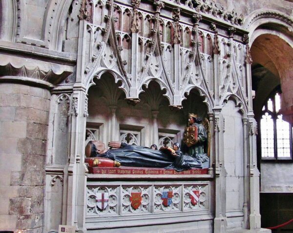 Sepulcro en la iglesia de St Bartholomew The Great en Londres
