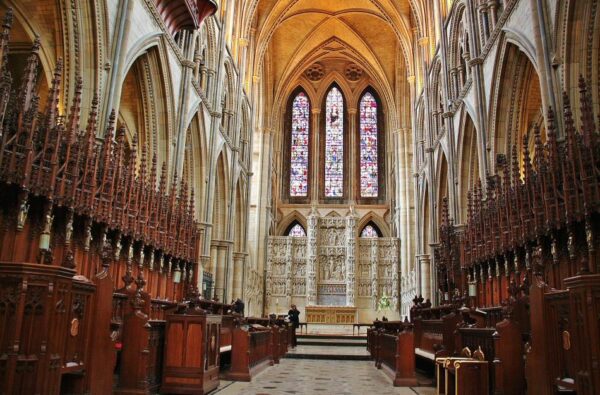 Interior de la catedral de Cornualles en Truro al sur de Inglaterra