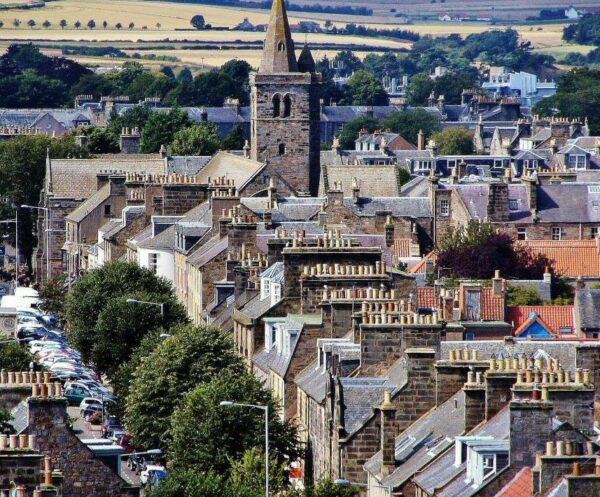 Vistas de St Andrews desde la torre de St Rules