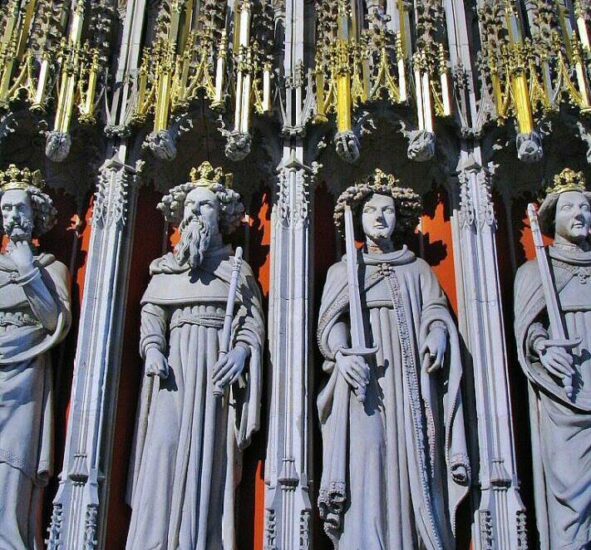 Cancel de la catedral gótica de York al norte de Inglaterra