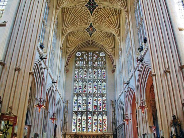 Abadía gótica de Bath al sur de Inglaterra